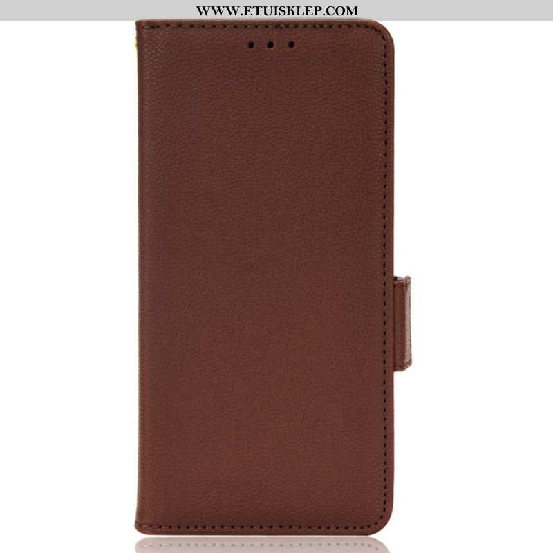 Etui Folio do Samsung Galaxy M13 Bardzo Cienka Sztuczna Skóra Liczi